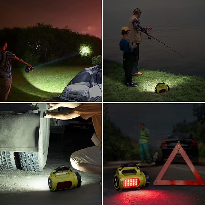 LE Rechargeable LED Lantern, Camping Essentials, 1000LM, 5 Light Modes, Power Bank, IPX4