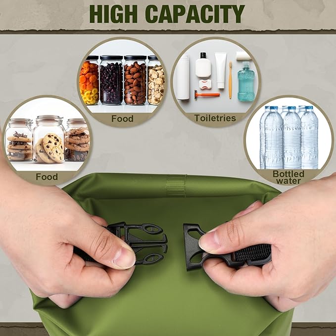 1 Set Bear Food Bag for Camping Ultralight Food Hanging System Includes Waterproof Bear Bag, Nylon