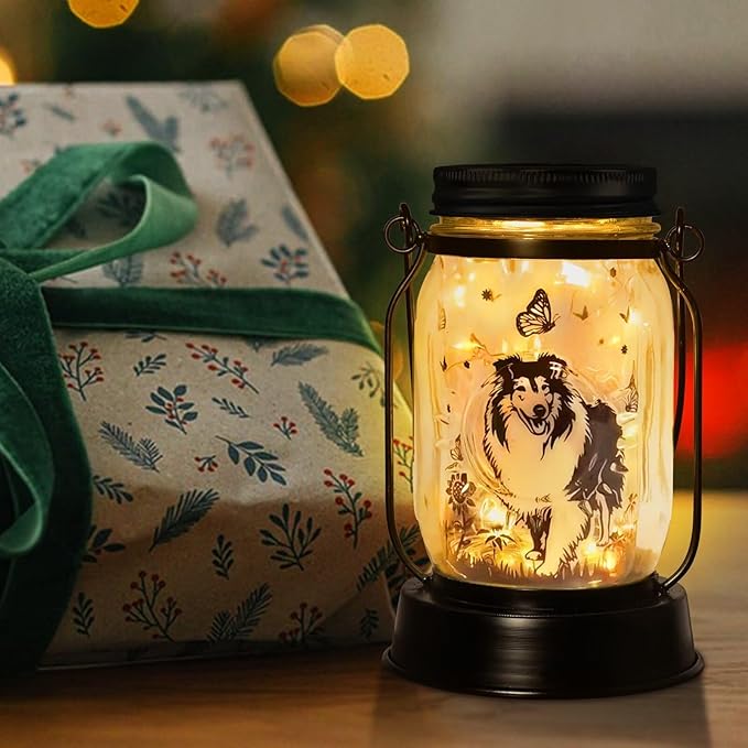 kyoryuger Sheltie Gifts for Women/Men Sheltie Solar Lanterns Dog Mom Birthday Dog Lovers Lantern