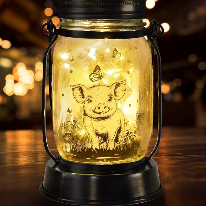 kyoryuger Pig Gifts for Women/Men Pig Lovers Solar Lantern Mom Birthday, Mothers Day, Solar Garden