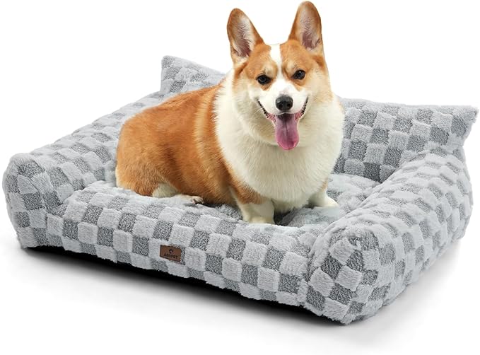 Large Dog Bed Sofa, Fluffy Pet Bed for Medium and Large Dogs, Supportive Dog Couch Sofa for Dogs