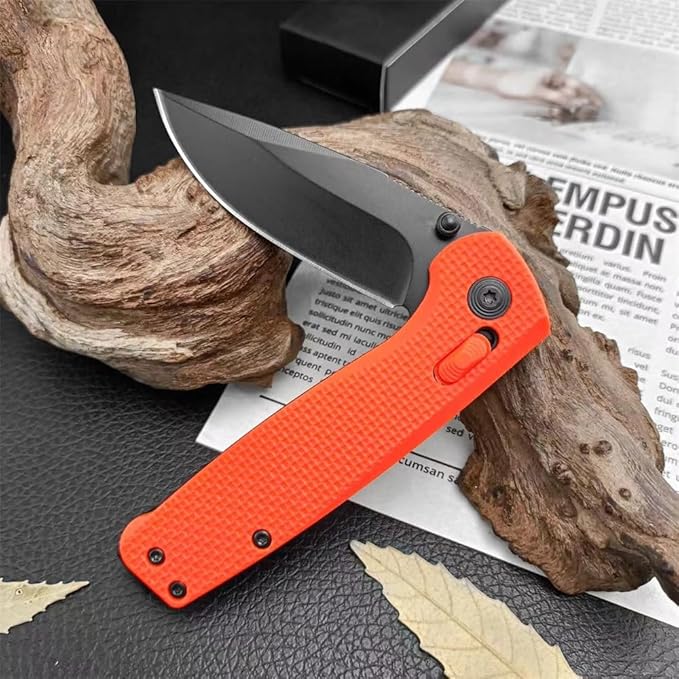 Goshawk Orange Daily Carry Rugged EDC Ambidextrous Pocket Folding Knife, 2.79 Inch 440C Manual