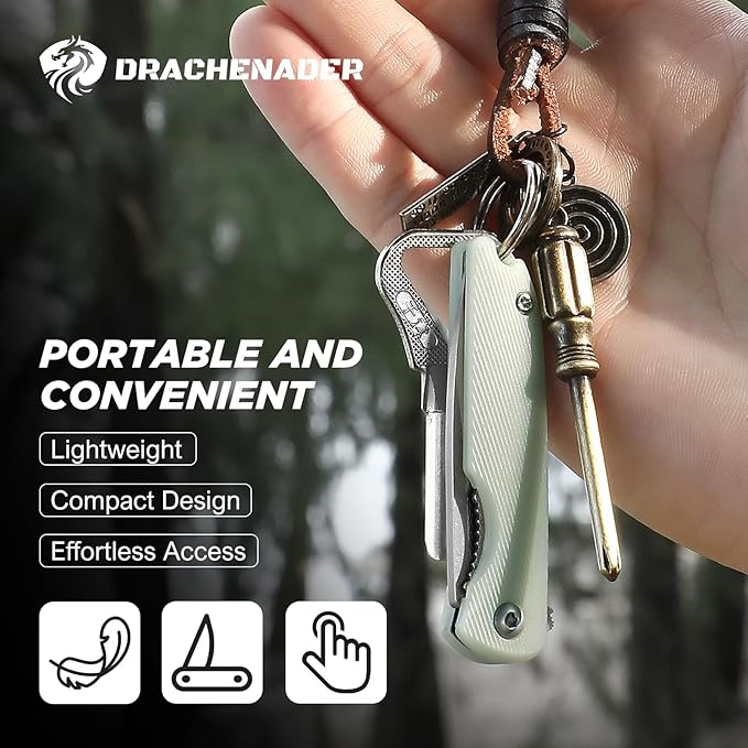 4-24/25" Mini Pocket Knife for Men and Women, Small Folding EDC Knife, 2.04" Silver Sharp Blade