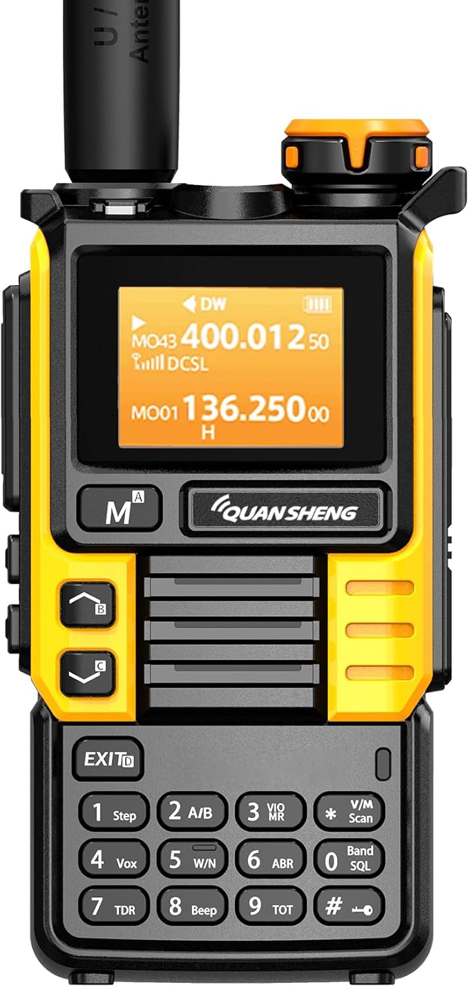 UVK5(99) AM/FM/DTMF Walkie-Talkie 200CH 20-1000MHZ Walkie-Talkie NOAA Weather Forecast with Flash