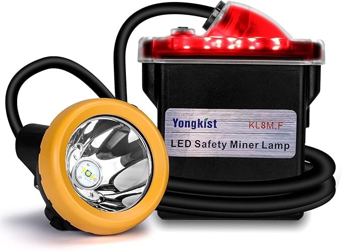Safety Mining Headlamp 1+2 LED Rechargeable Coal Mining Light with Battery Pack, Waterproof