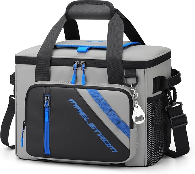 Maelstrom Cooler Bag, 30 Cans Beach Cooler, Large Leakproof Insulated Soft Cooler with Bottle
