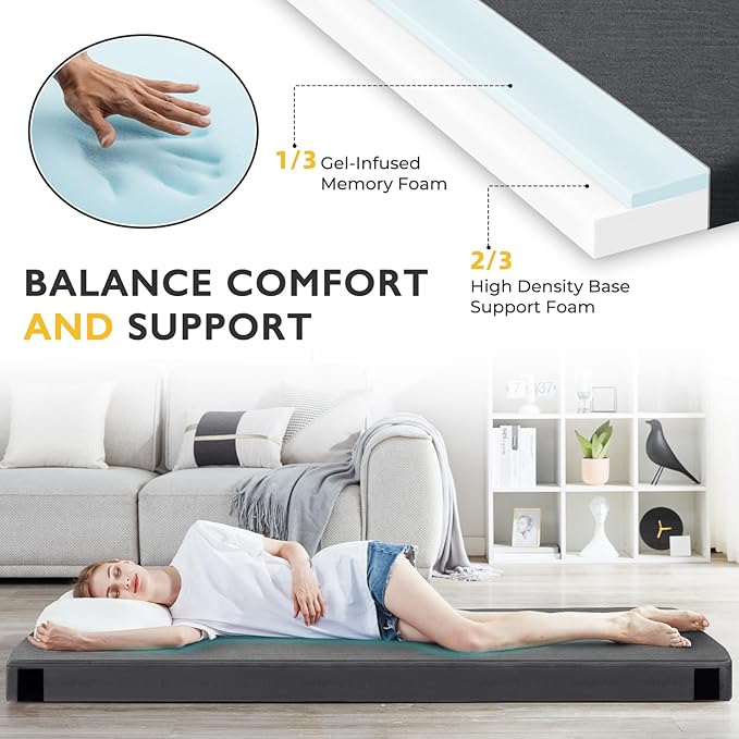 Sleeping Pad for Adults, Comfortable Thick Floor Sleeping Mats for Car Truck Tent with Removable