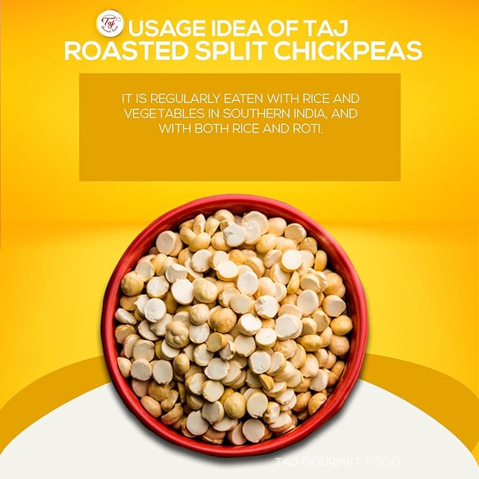 TAJ Chana Dal 2lbs | Split Desi Chickpeas withou Skin | All Natural | Indian Origin