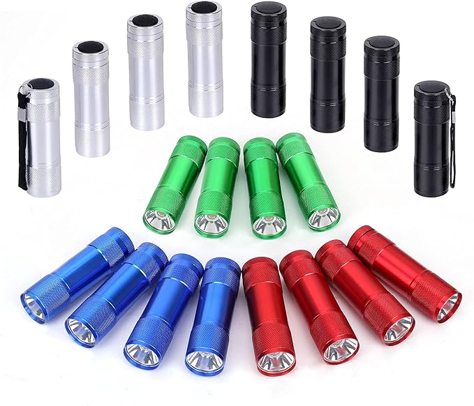 FASTPRO 20-Pack 100 Lumen Super Bright Aluminum LED Flashlights Set, with AAA Dry Batteries