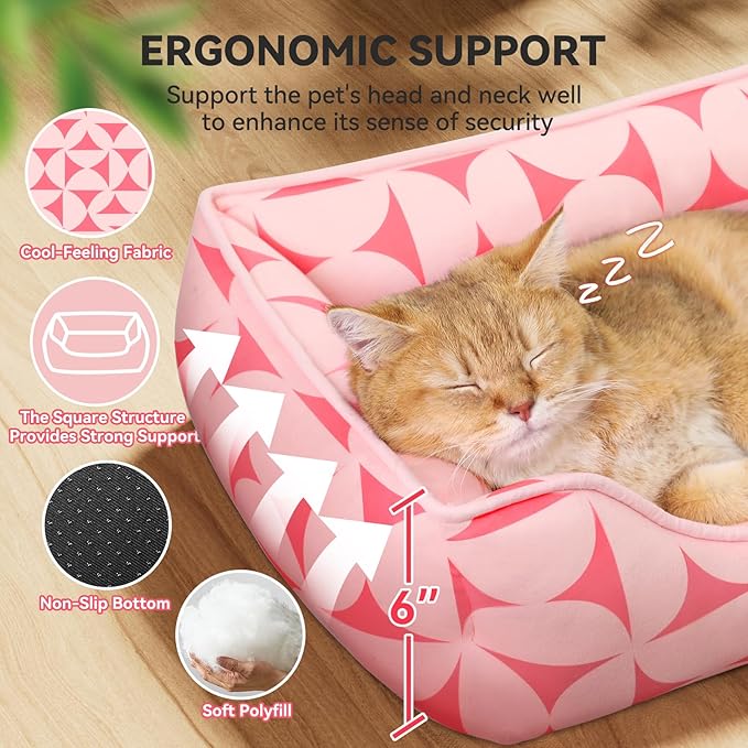 Rectangle Cat Dog Bed for Large Medium Small Pets Indoor Outdoor Machine Washable Sleeping Sofa