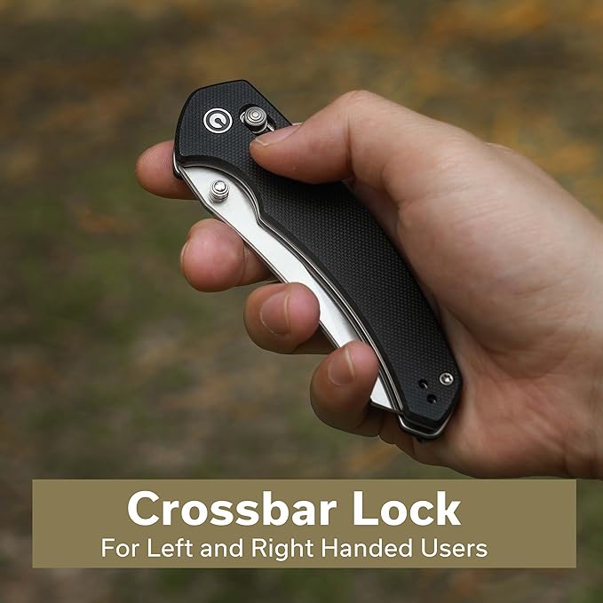 CIVIVI Sixgill Folding Pocket Knife for EDC, 3.41'' Nitro-V Blade G10 Handle, Deep Carry Reversible