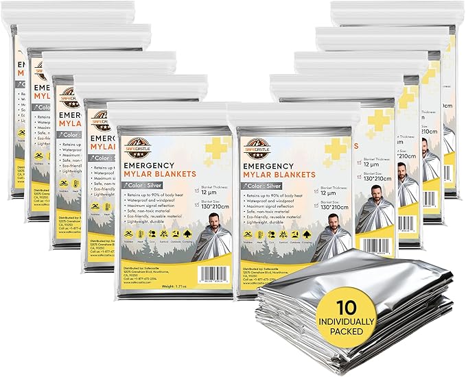 Emergency Mylar Blankets 130*210 Cm Large Reusable Thermal Space Blanket Survival Rescue Insulating