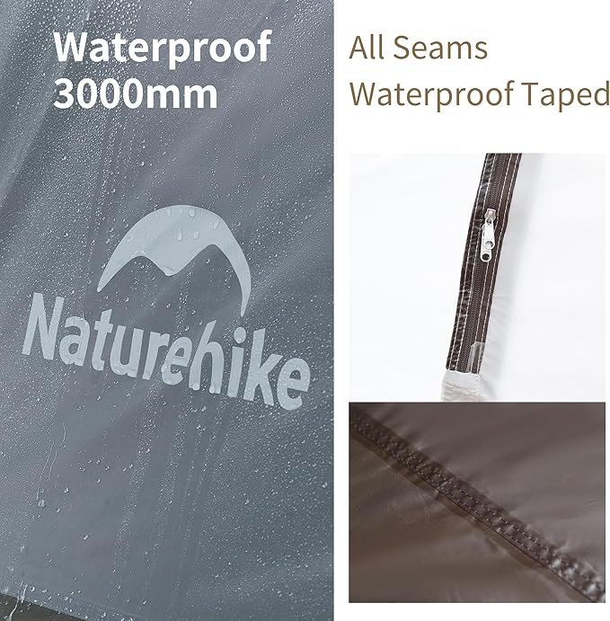 Naturehike Cape 4/6/8 Person Camping Tent, 60S Easy Setup Instant Tent Pop up Tent, Waterproof