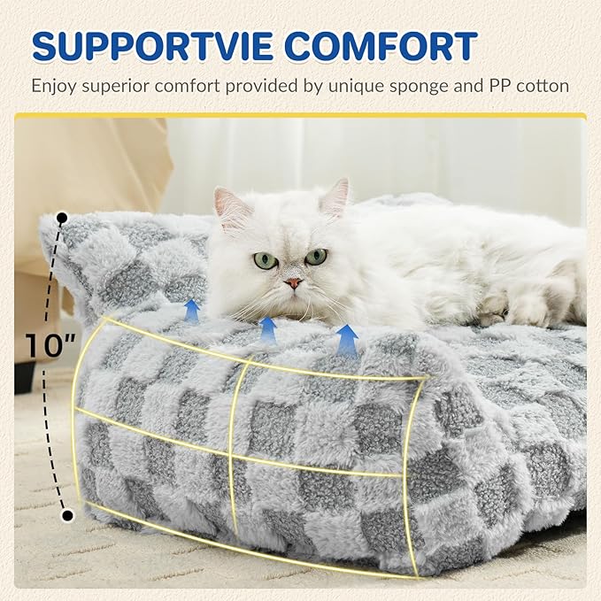 Large Dog Bed Sofa, Fluffy Pet Bed for Medium and Large Dogs, Supportive Dog Couch Sofa for Dogs