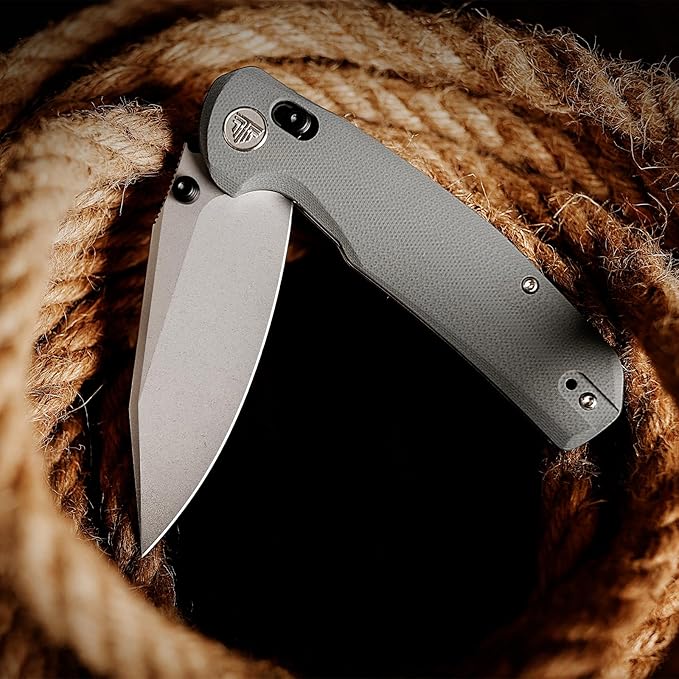 Axis Knives, EDC Folding Knife for Men, Pocket Knife with Clipï¼?.34??14C28N Steel,Thumb Stud