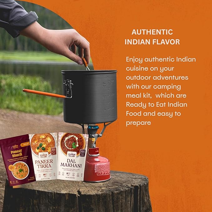 Cumin Club Indian Meals | Freeze Dried Backpacking & Camping Food | Gluten Free | High Protein |