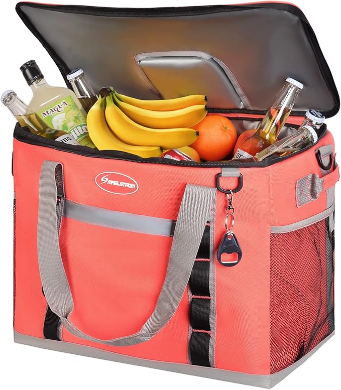 Maelstrom Collapsible Soft Cooler Bag, 24/30/60/75 Cans Beach Cooler, Ice Chest, Leakproof &