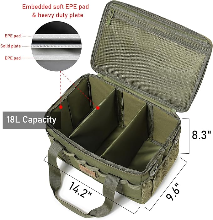 Tactical Camping Storage Bag 18L Tactical Utility Tote Bag Camping Cookware Organizer Trunk