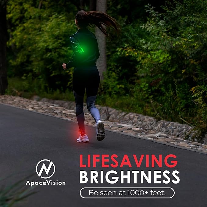 LED Safety Light (2 Pack) - Clip On Strobe/Running Lights for Runners, Dog, Bike, Walking, Boat