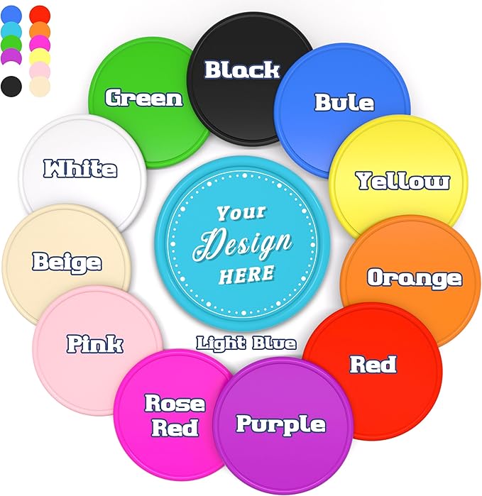 200-1000 Custom Plastic Poker Chips,Drink Chips,Personalized Your Own Logo, Image and Text, Double