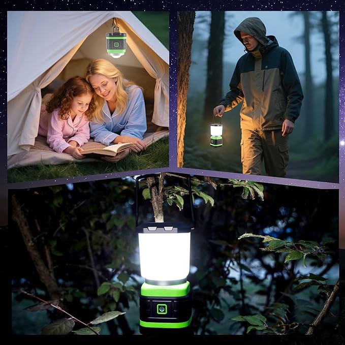 Lichamp LED Camping Lantern, Battery Powered LED Lights Camping Essentials, Portable Lanterns