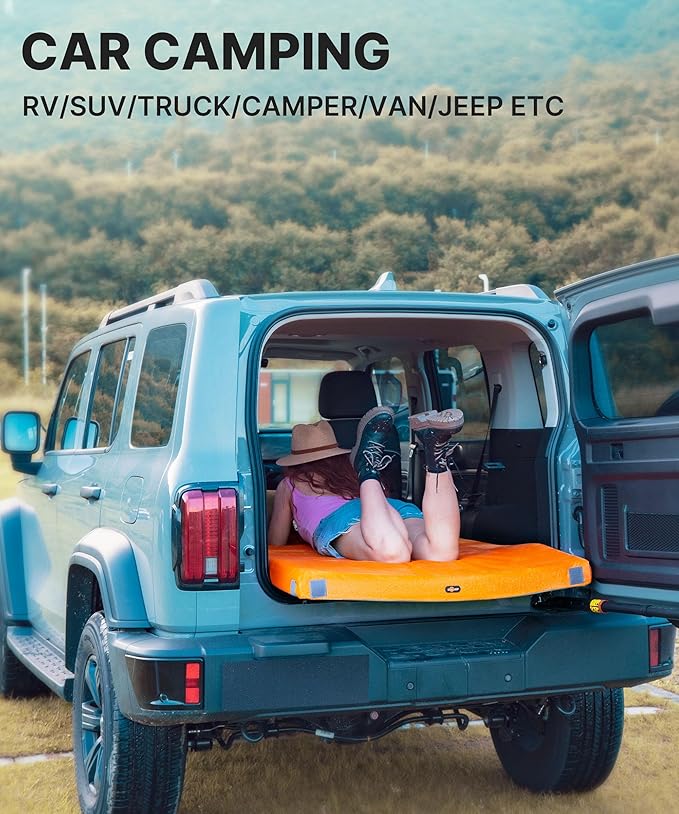 4 INCH Thick Foam Camping Mattress [Car/Tent/Cot] 30D Foam Portable Floor Sleeping Mat Cot Pad Roll