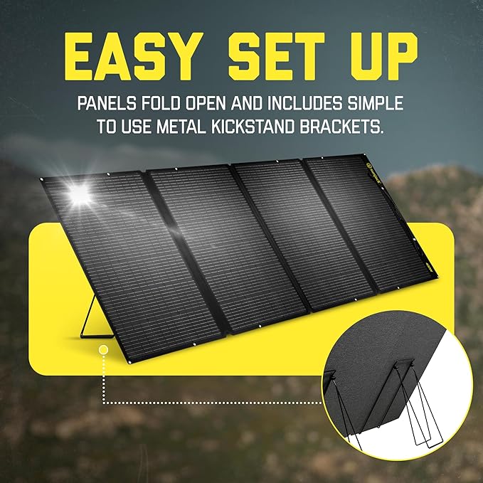 SunJack 400W Foldable Solar Panel Charger, 48V Portable ETFE Solar Charger for Power Station