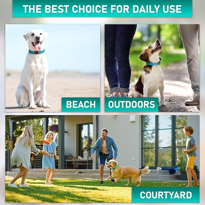 Adjustable Dog Collar with QR Code Dog Tag ID Attached - Made in USA - Honeycomb Waterproof Heavy