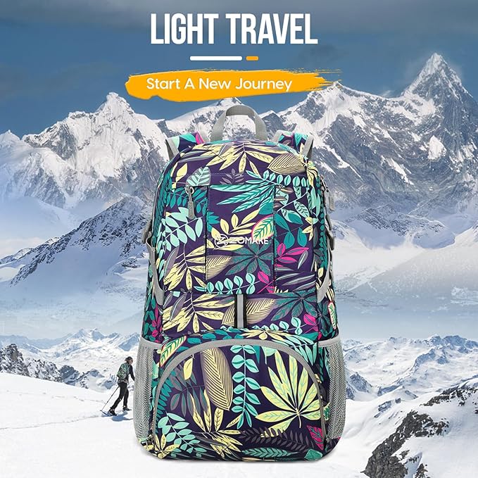 ZOMAKE Lightweight Packable Backpack 35L, Light Foldable Backpacks Water Resistant Collapsible