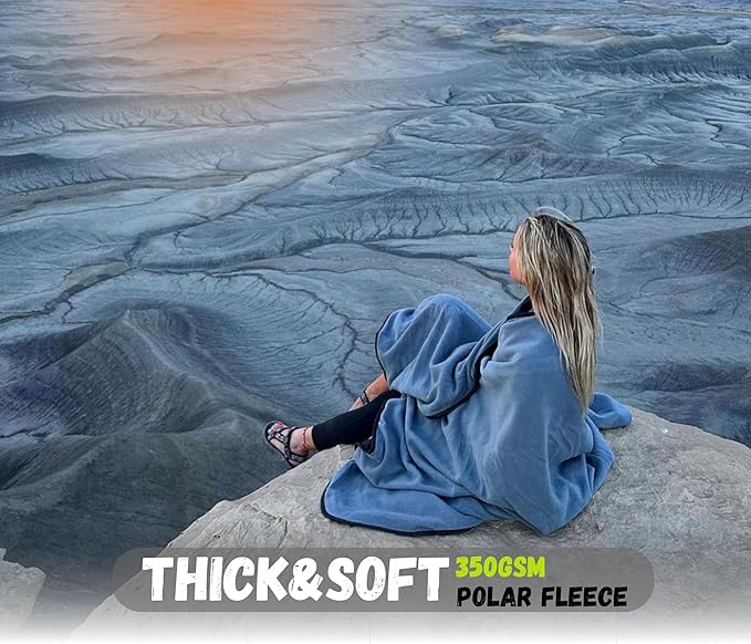 SUITEDNOMAD Large Waterproof Outdoor Stadium Blanket, Windproof and Warm Extra Thick Fleece or