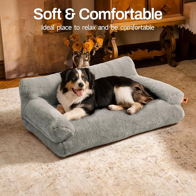 MEWOOFUN Cat Bed for Indoor Cats, Washable Dog Beds for Small Medium Dogs & Cats, Fluffy Cat Couch