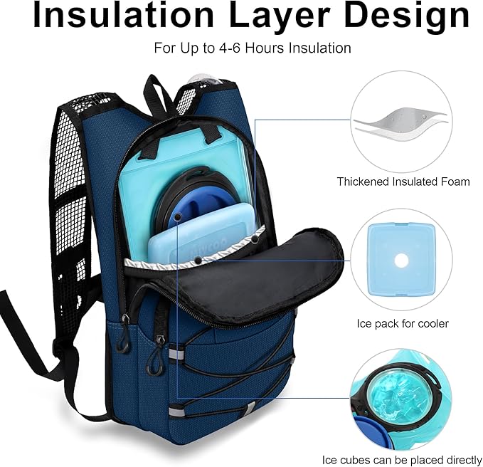Hydration Backpack - Lightweight Water Backpack with 2L Water Bladder Bag, Running Hydration Vest