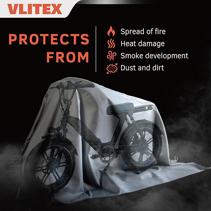 Extra Large Fire Blanket (118 x 157 in - XL) | Engineered in Germany | Lithium Battery & Emergency