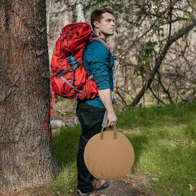 Garneck Outdoor Cast Iron Skillet Storage Bag Portable Frying Pan Pouch for Camp Cooking Convenient