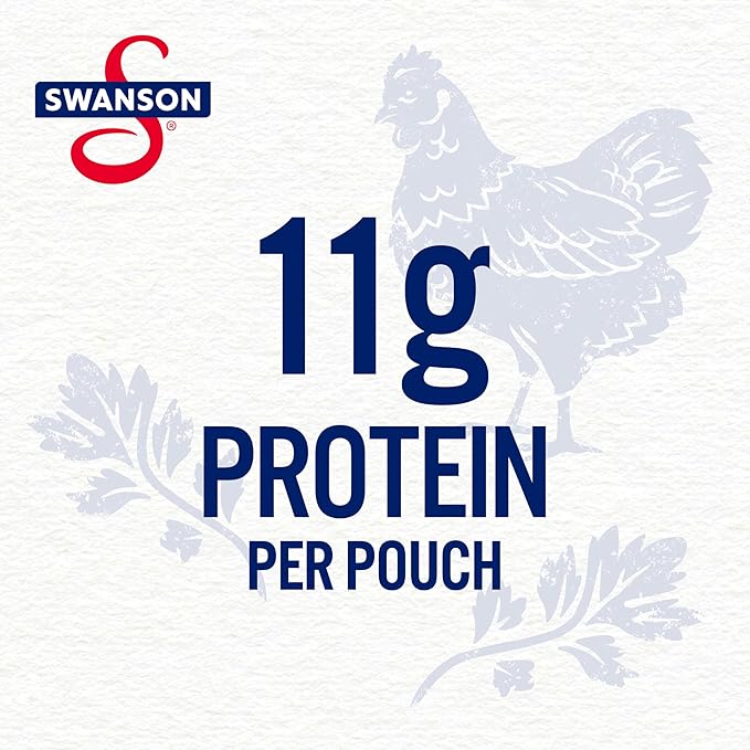 Swanson Garlic and Herbs White Chunk Fully Cooked Chicken, Ready to Eat, Simple On-the-Go Meals