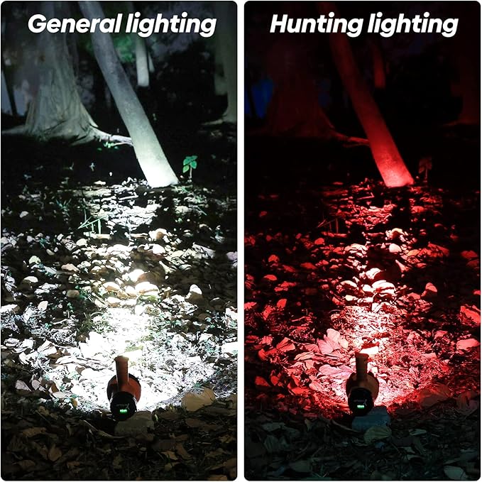 YIERBLUE Rechargeable Spotligh with 1000,000 Lumen LED, Handheld Rechargeable Spotlight IP67