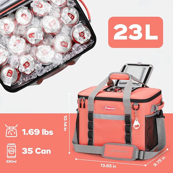 Maelstrom Collapsible Soft Cooler Bag, 24/30/60/75 Cans Beach Cooler, Ice Chest, Leakproof &
