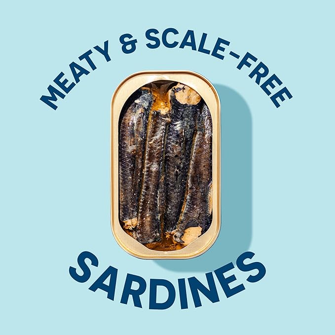 Wild Planet Wild Sardines in Extra Virgin Olive Oil, Lightly Smoked, Tinned Fish, Sustainably
