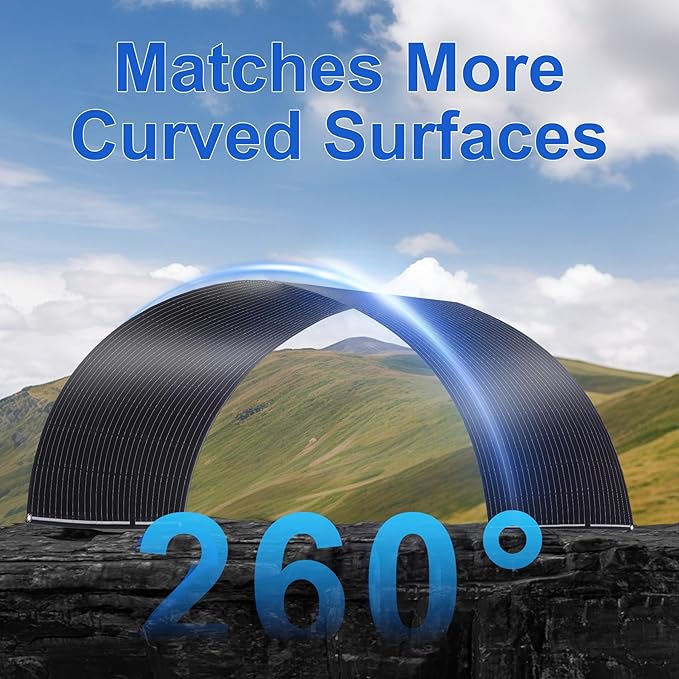 400W Semi-Flexible Solar Panel 12V Monocrystalline Ultra-Flexible Bendable Mono Off-Grid Charger