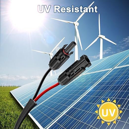 40FT 12AWG Solar Panel Extension Cable with Female and Male Connectors, Solar Cable for Solar