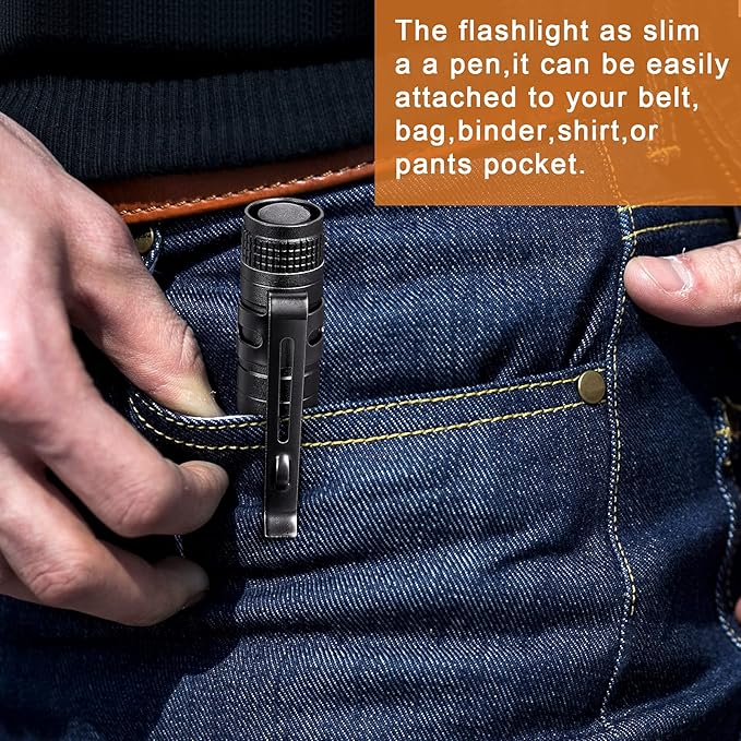Honoson 10 Pieces Mini Pen Light Flashlight Small LED Pen Light Aluminum Pocket Flashlight with