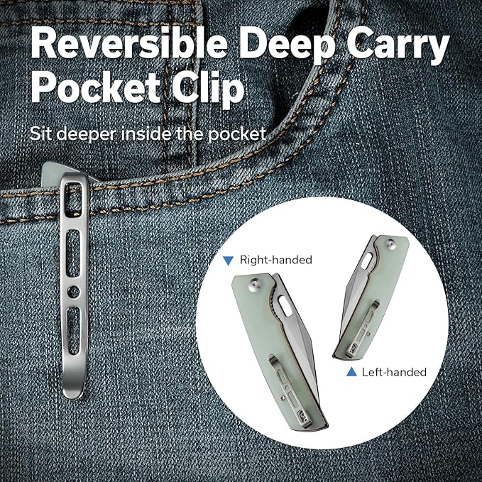 SENCUT GlideStrike Pocket Knife for EDC, Folding knife with Thumb Hole Openning, Textural Coarse