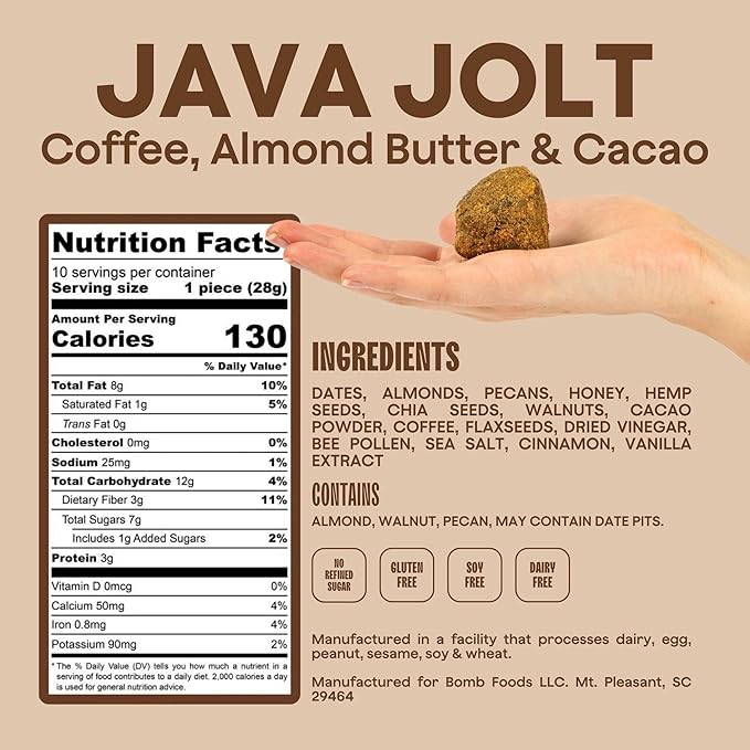 The Bomb Co. Blender Bomb, Java Jolt, Superfood Smoothie Mix With Coffee & Amino Acids for Energy