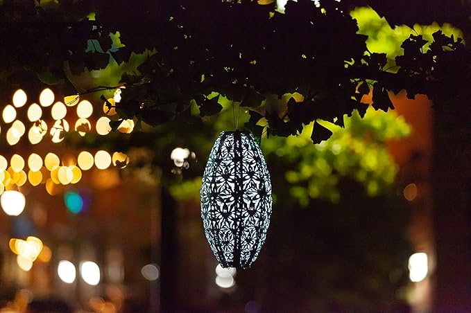 Allsop Soji Stella - Wilflower Pod - 15" Outdoor Solar Lantern - Sage