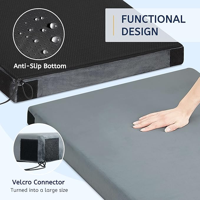 HomeMate CertiPUR-US Memory Foam Camping Mattress Pad Portable Roll Up Mattress for Adults Sleeping