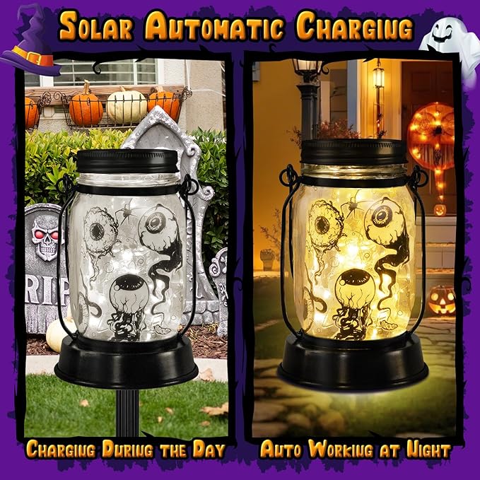 Halloween Decorations Halloween Decor Eyeballs Solar Lanterns Eyeball Decorations Outdoor Lights