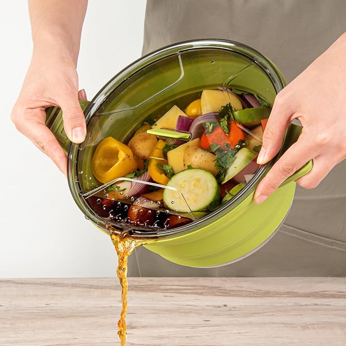 Restaurantware-Hi Tek 2.5 Liter Collapsible Camping Pot, 1 Portable Cook Pot - With Lid, Stainless