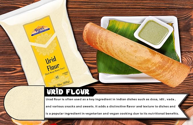 Rani Urid/Urad Flour (Black Matpe Beans Flour) 28oz (1.75lbs) 800g ~ All Natural | Vegan | Gluten