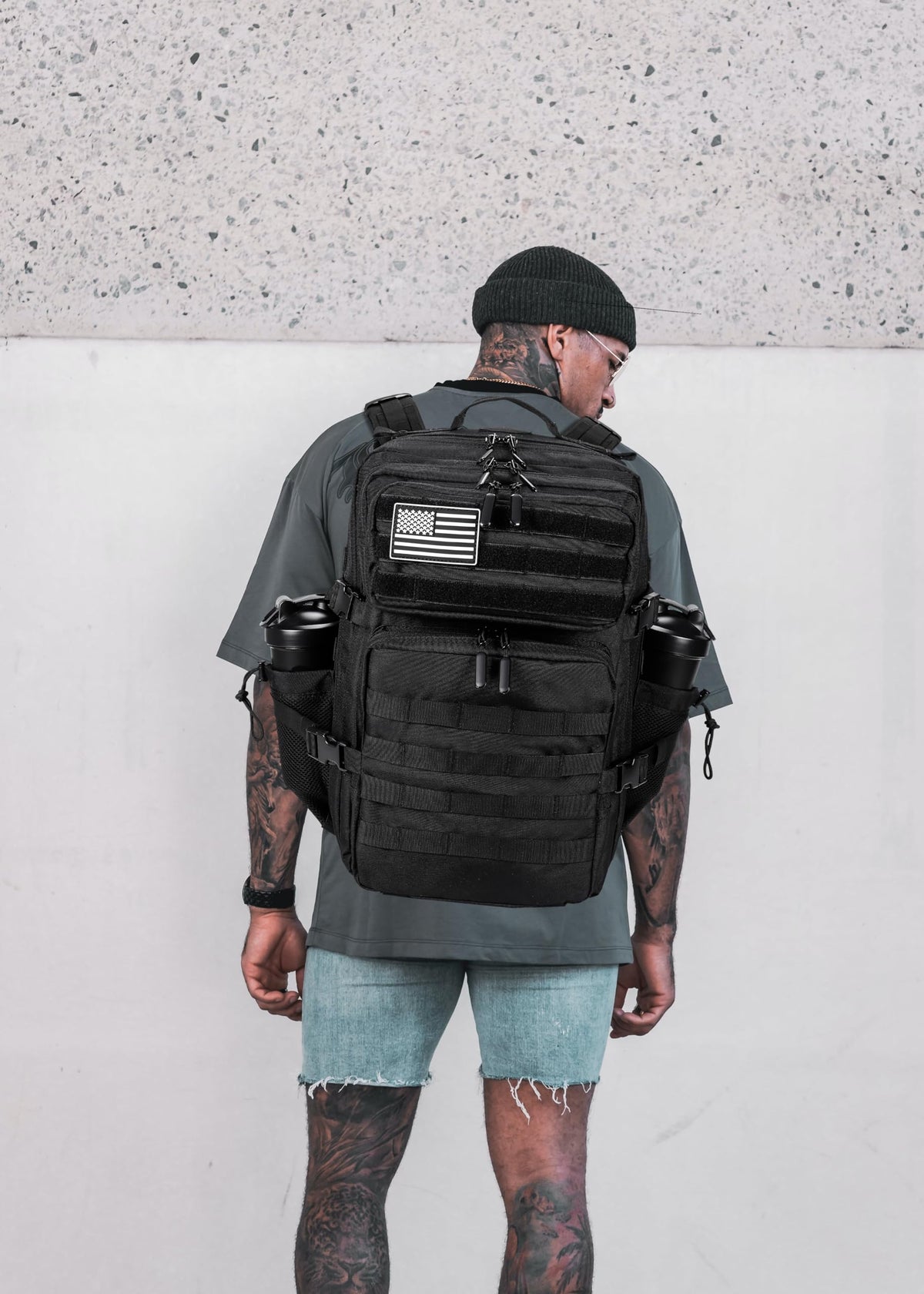 LHI Military Tactical Backpack for Men and Women 45L Army 3 Days Assault Pack Bag Large Rucksack
