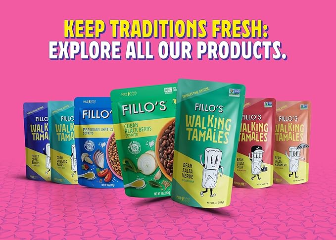 Fillo's Walking Tamales Sweet Corn Elotes, Pk of 7, Ready-to-Eat, Delicious, Gluten-Free